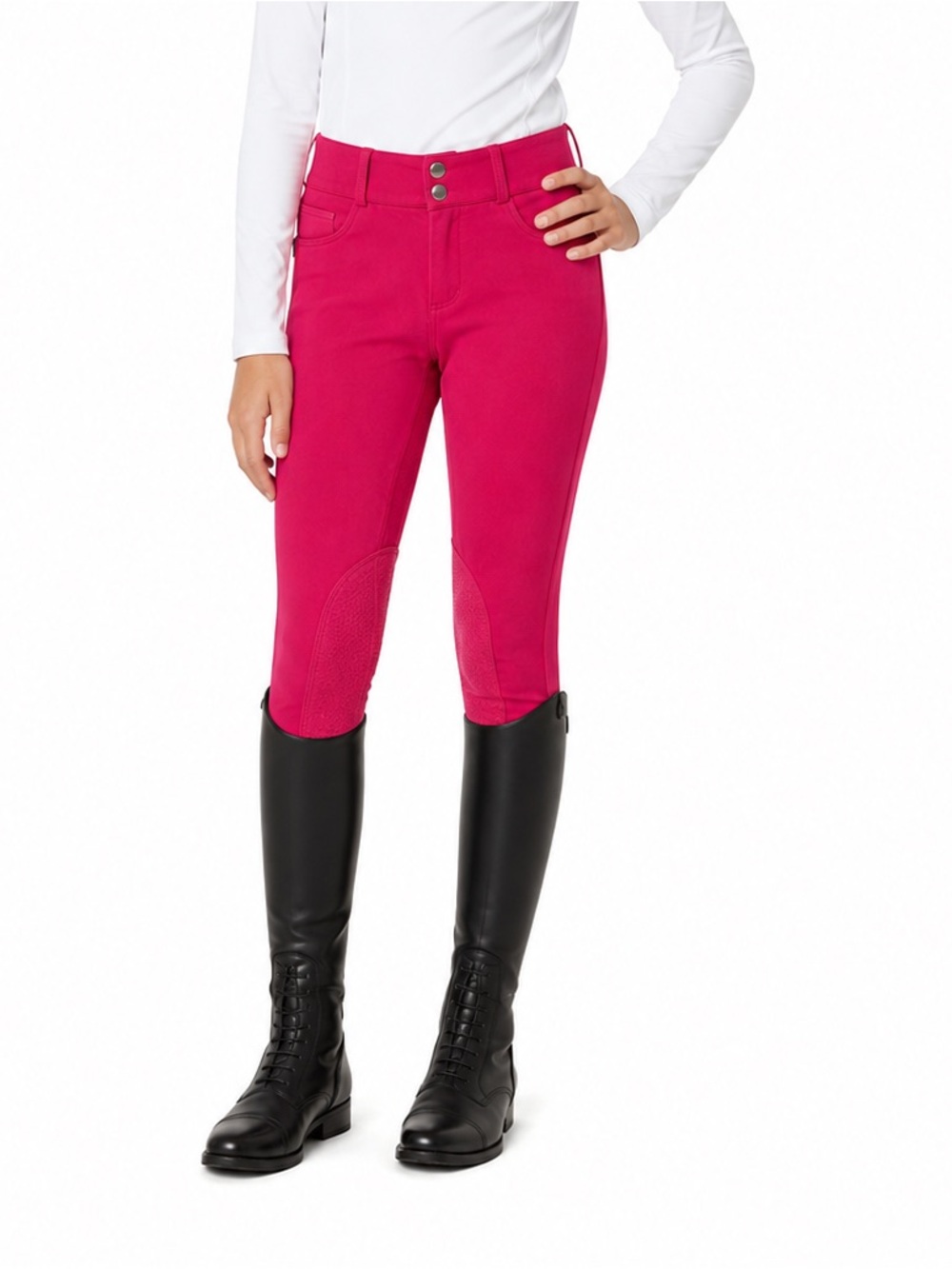 NWT 32 Dover Womens Hot Pink Equestrian Riding Breeches horse knee patch